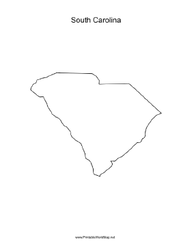 South Carolina blank map