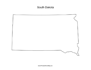 South Dakota blank map