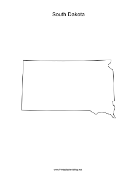 South Dakota blank map