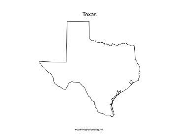 Texas blank map