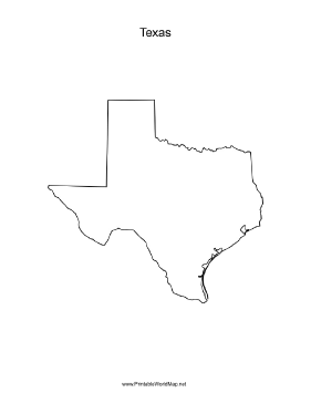 Texas blank map