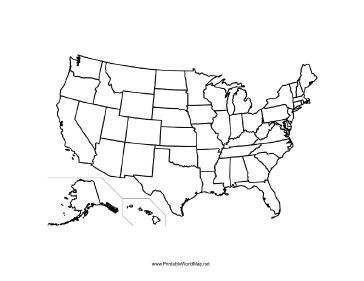 United States blank map