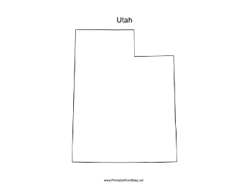 Utah blank map