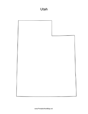 Utah blank map