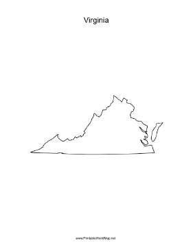 Virginia blank map