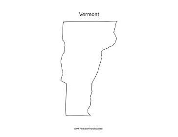 Vermont blank map