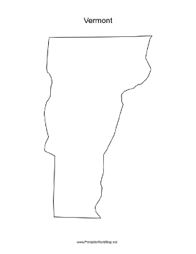 Vermont blank map