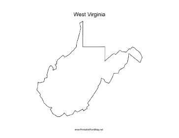 West Virginia blank map