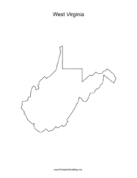 West Virginia blank map
