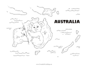 Australia Animal Black and White