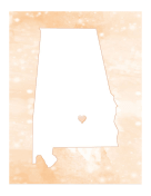 Cute Alabama Map