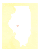 Cute Illinois Map