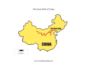 Great Wall of China map