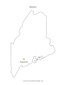 Maine Capital Map