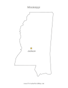 Mississippi Capital Map