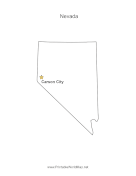Nevada Capital Map