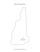 New Hampshire Capital Map