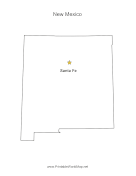New Mexico Capital Map