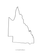 Queensland Map Blank