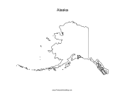 Alaska blank map