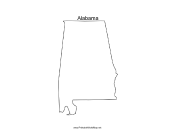 Alabama blank map