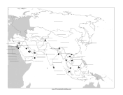 Asia fill-in map