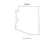 Arizona blank map