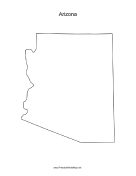 Arizona blank map