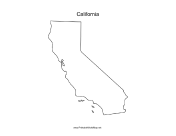 California blank map