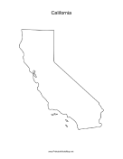 California blank map