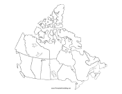 Canada blank map