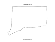 Connecticut blank map