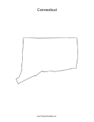 Connecticut blank map