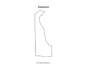 Delaware blank map