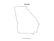 Georgia blank map