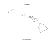 Hawaii blank map