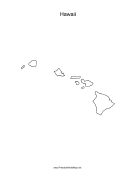 Hawaii blank map