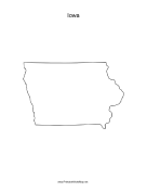 Iowa blank map