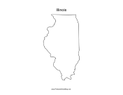 Illinois blank map