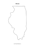 Illinois blank map