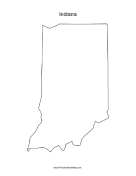 Indiana blank map