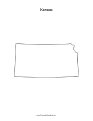 Kansas blank map