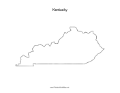 Kentucky blank map