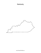 Kentucky blank map