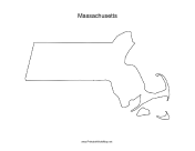 Massachusetts blank map