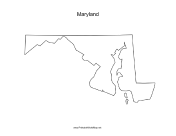 Maryland blank map