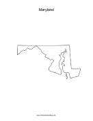 Maryland blank map
