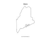 Maine blank map