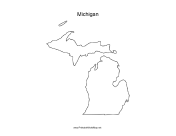 Michigan blank map