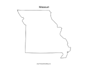 Missouri blank map